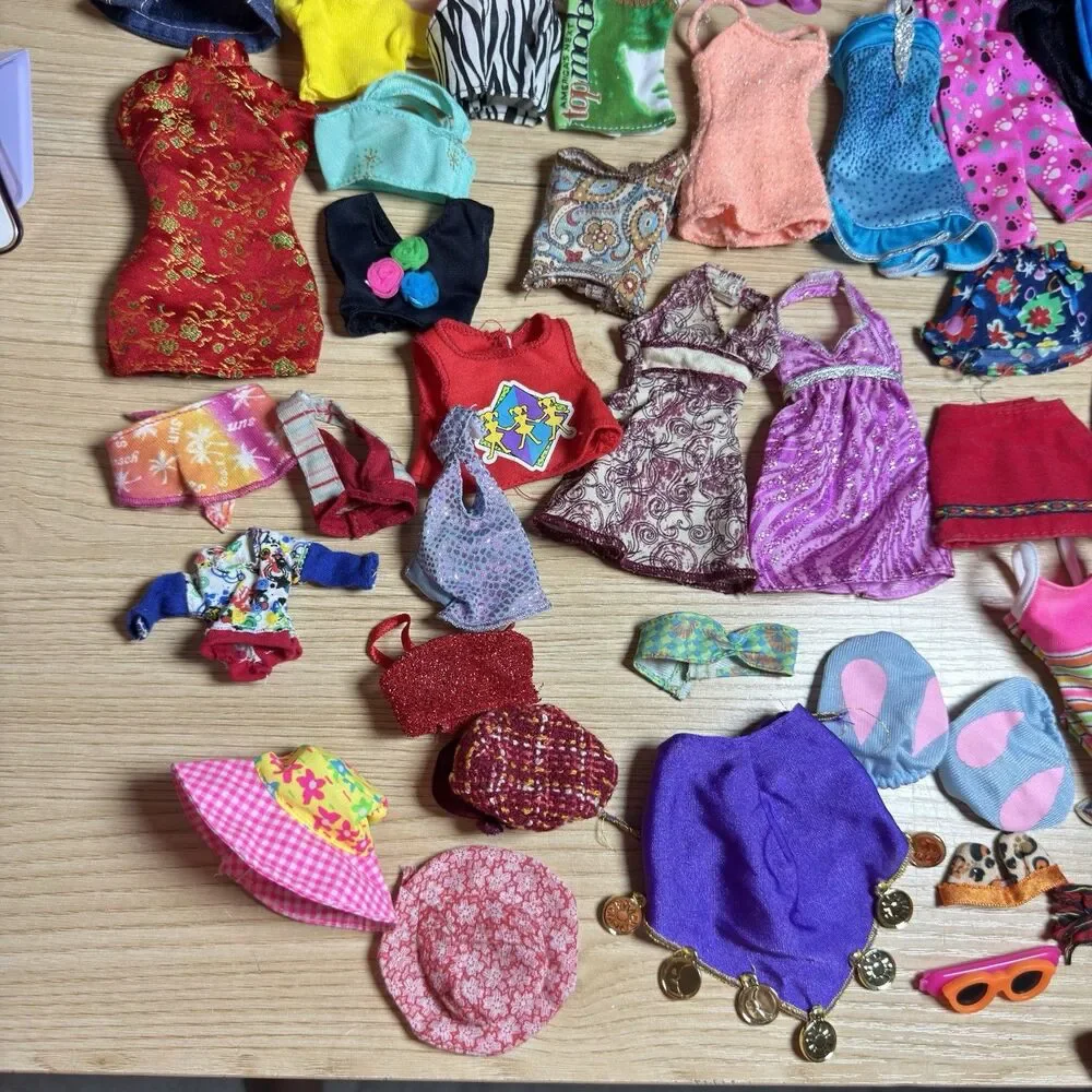 Barbie Vintage Clothing Lot 50+ 80s 90s Y2K Bundle Outfit Dress Accessories